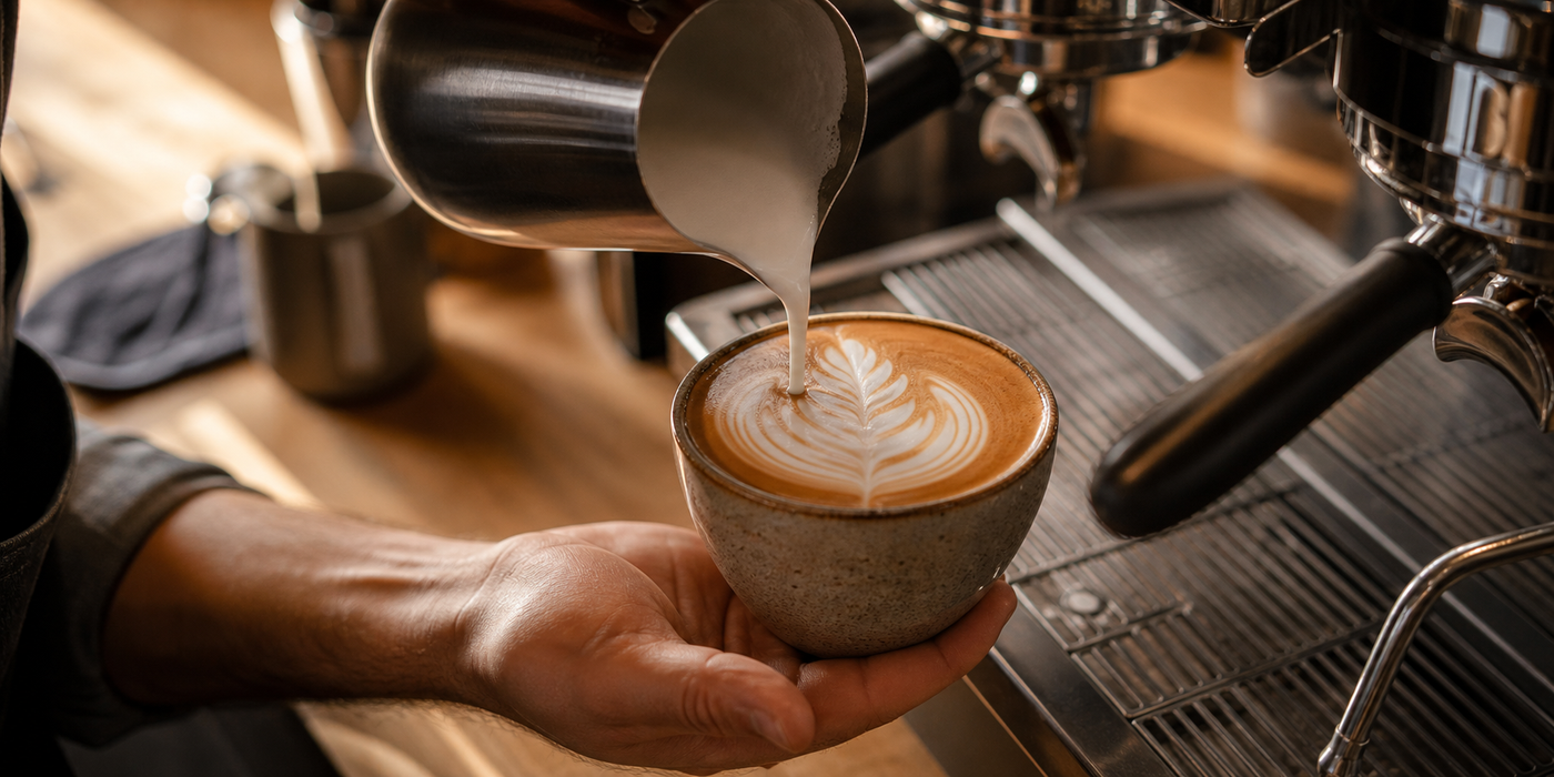 Spezialitaetenkaffee mit Latte Art